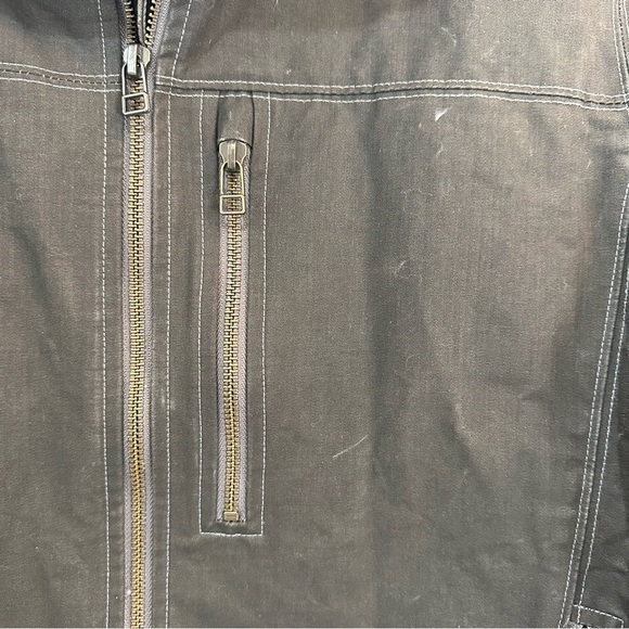 Kuhl Men’s Small Burr Jacket Vintage Patina Dye Gray Full Zip Fleece Lined - Picture 4 of 9
